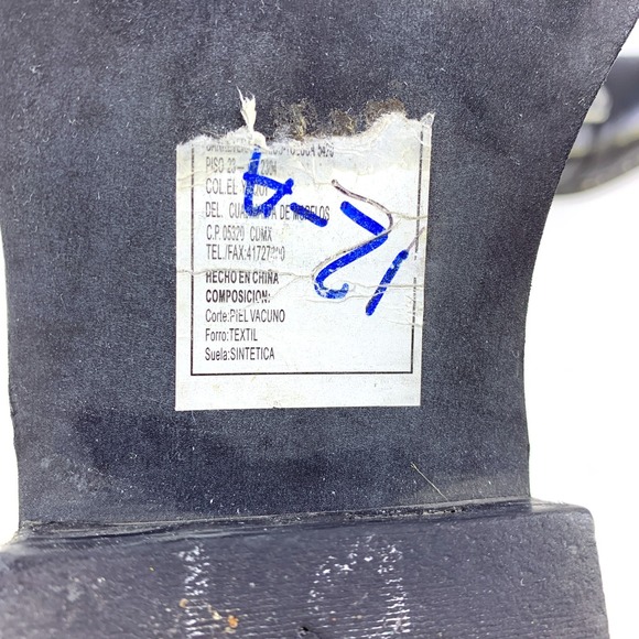 Steve Madden Recharge Leather Boots Womens Sz 6 Black Buckle Moto Studded Bootie - Picture 15 of 16